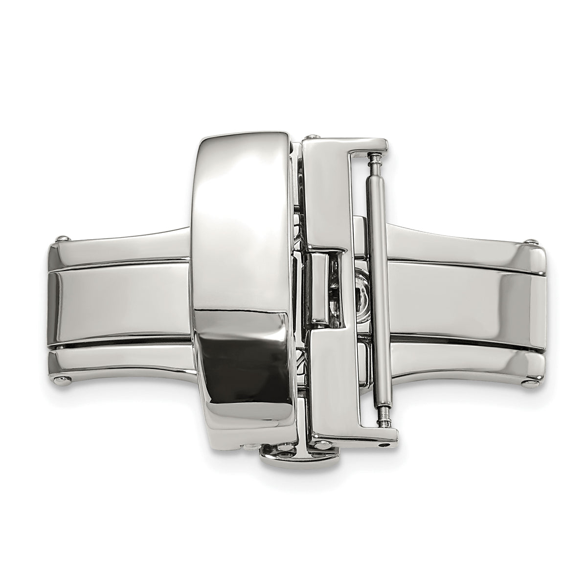 22mm Silver-tone Butterfly Style Deployment Buckle