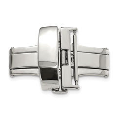 22mm Silver-tone Butterfly Style Deployment Buckle
