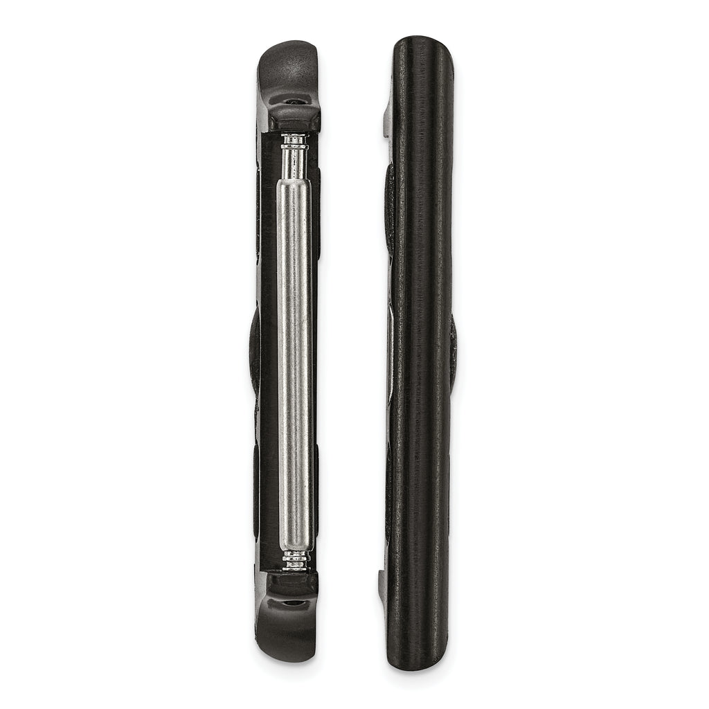 Set of Two 38mm Stainless Steel Black IP-plated Apple Watch Adapter for 20mm Watch Band - Sophia Jewelers