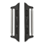 Set of Two 38mm Stainless Steel Black IP-plated Apple Watch Adapter for 20mm Watch Band - Sophia Jewelers