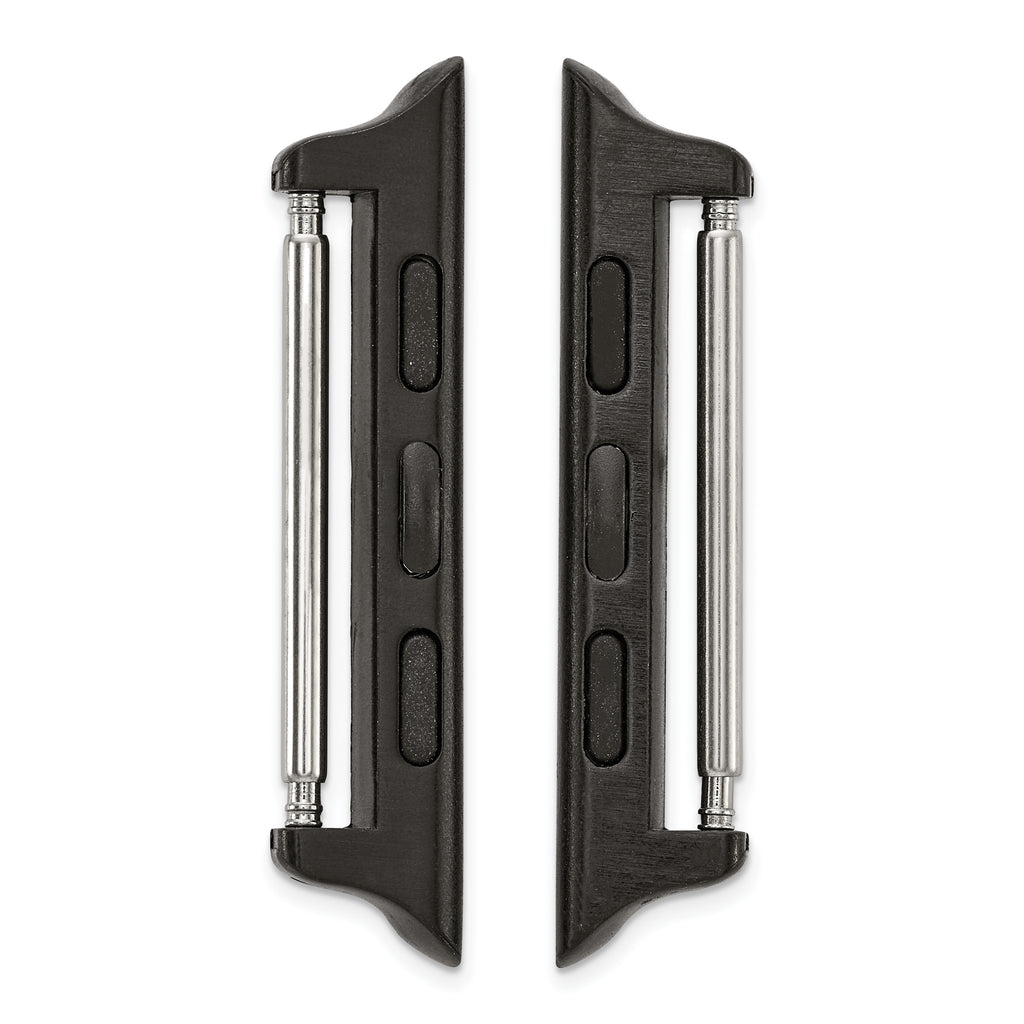 42mm Apple Watch Pair of Black Adapters Fits 24mm Watch Band