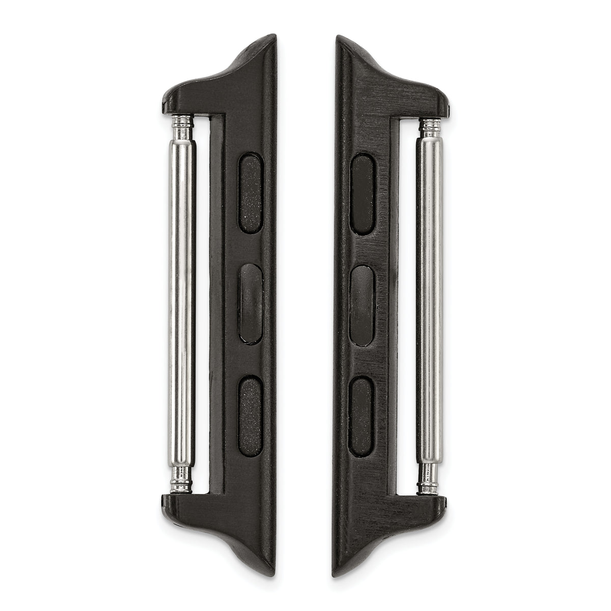 Gilden 42mm Apple Watch Pair of Black Adapters Fits 24mm Watch Band