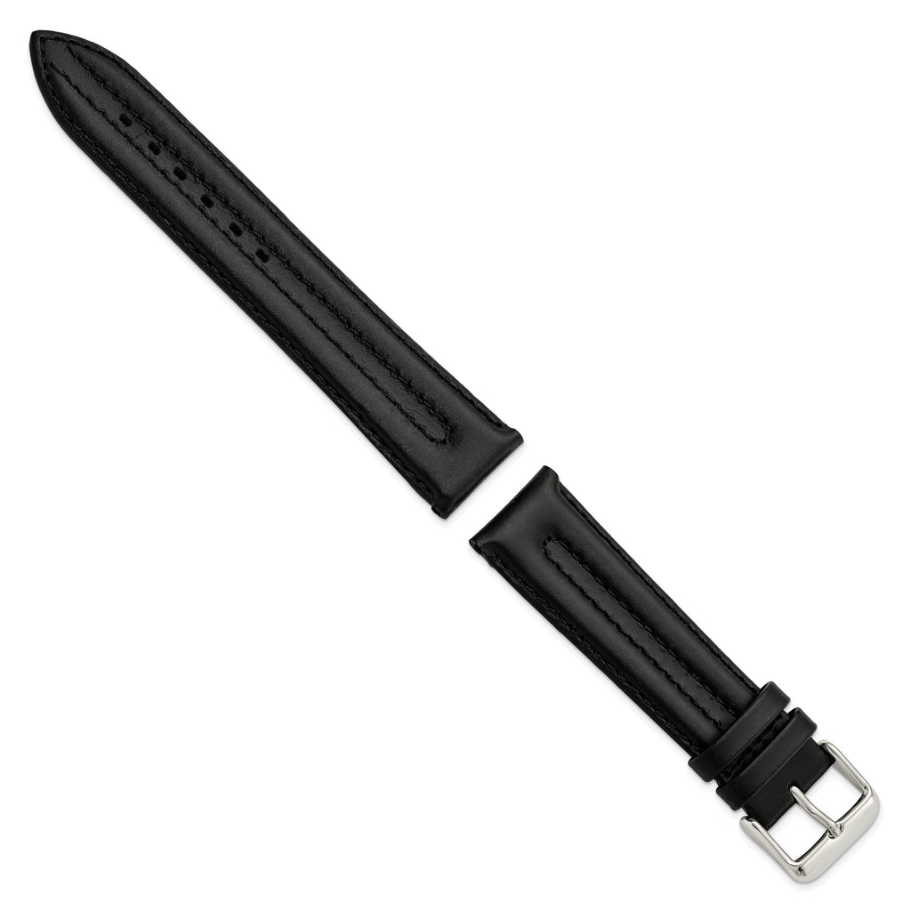 Double Pad Oilskin Watch Band in Leather - Sophia Jewelers