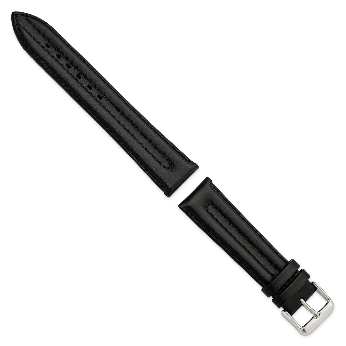 Double Pad Oilskin Watch Band in Leather - Sophia Jewelers