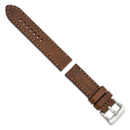 Brown Calfskin Leather Watch Band with Buckle, 24mm - Sophia Jewelers
