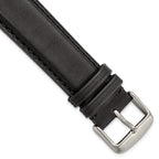 DeBeer Black Full Oil Watch Band in Leather, Brushed - Sophia Jewelers