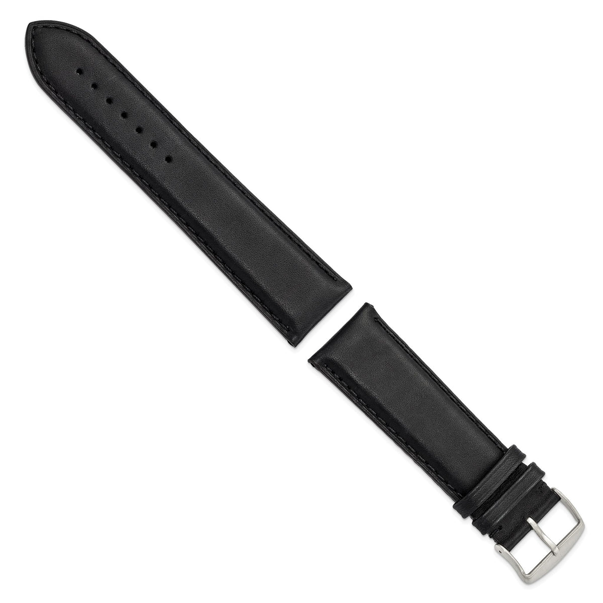 DeBeer Black Full Oil Watch Band in Leather, Brushed - Sophia Jewelers