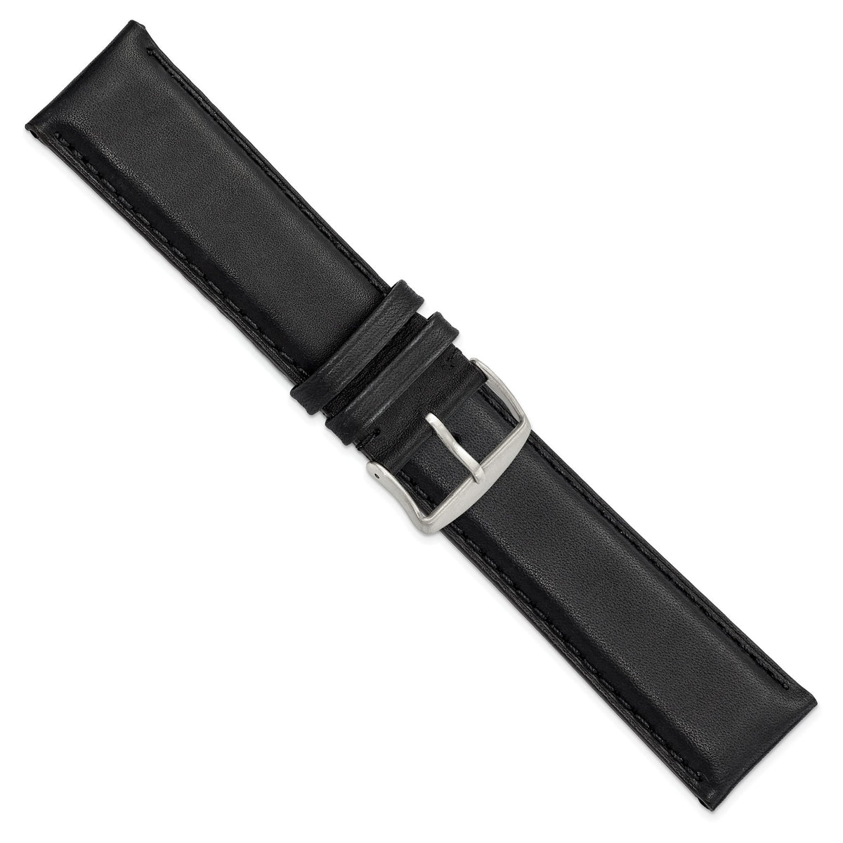 DeBeer Black Full Oil Watch Band in Leather, Brushed - Sophia Jewelers