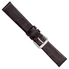 DeBeer Dark Alligator-Grain Watch Band in Leather - Sophia Jewelers