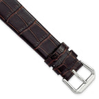 DeBeer Dark Alligator-Grain Watch Band in Leather - Sophia Jewelers