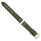 Olive Nylon Canvas & Leather Watch Band in Fabric - Sophia Jewelers