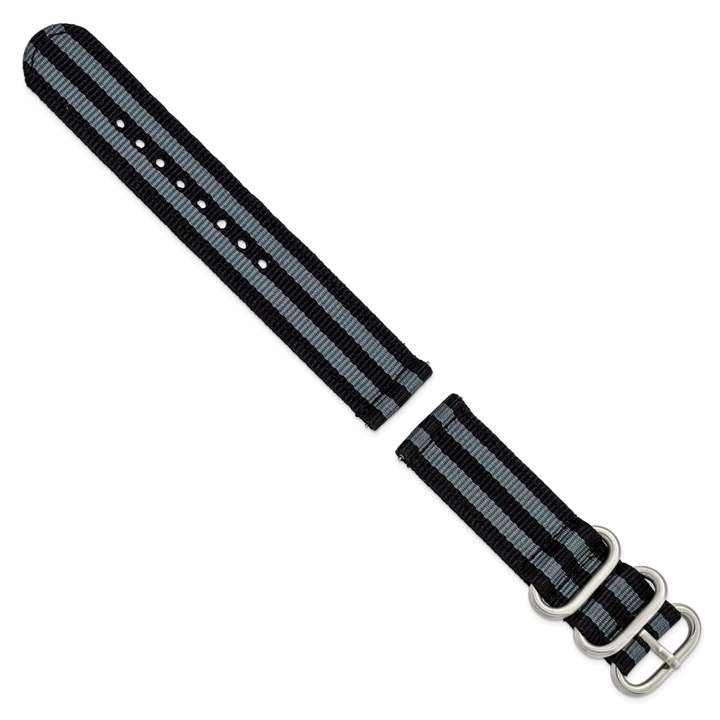 DeBeer Two-Piece Quick Release Spring Bars Watch Band in Fabric - Sophia Jewelers