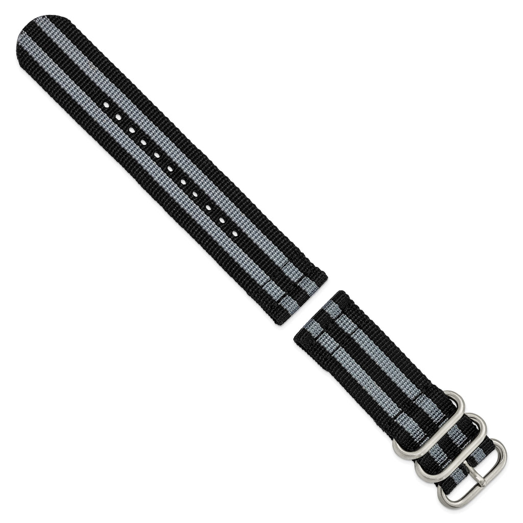 DeBeer Two-Piece Quick Release Spring Bars Watch Band in Fabric - Sophia Jewelers