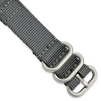 Grey Two-Piece Ballistic Nylon Watch Band in Fabric - Sophia Jewelers