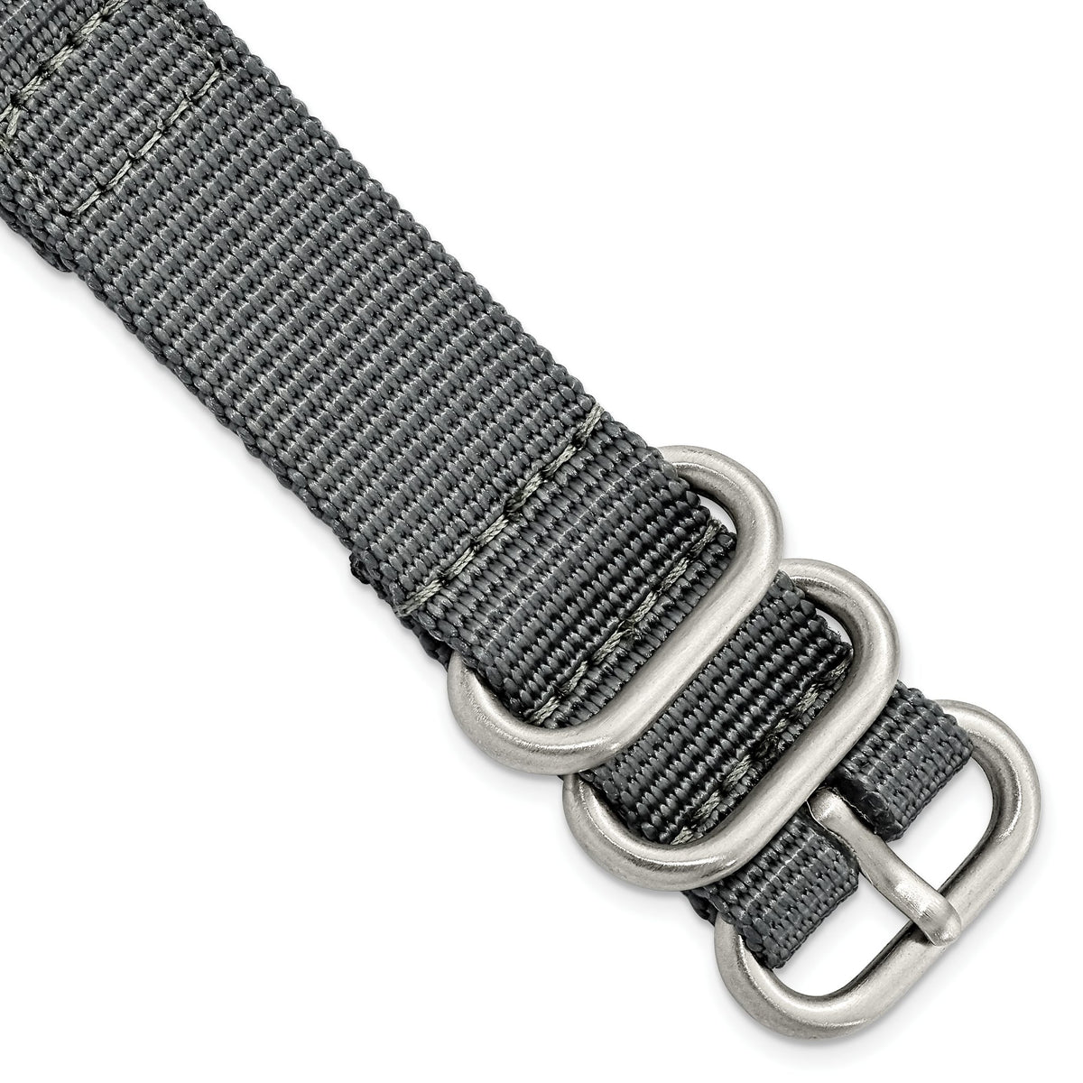 Grey Two-Piece Ballistic Nylon Watch Band in Fabric - Sophia Jewelers