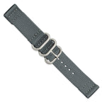 Grey Two-Piece Ballistic Nylon Watch Band in Fabric - Sophia Jewelers