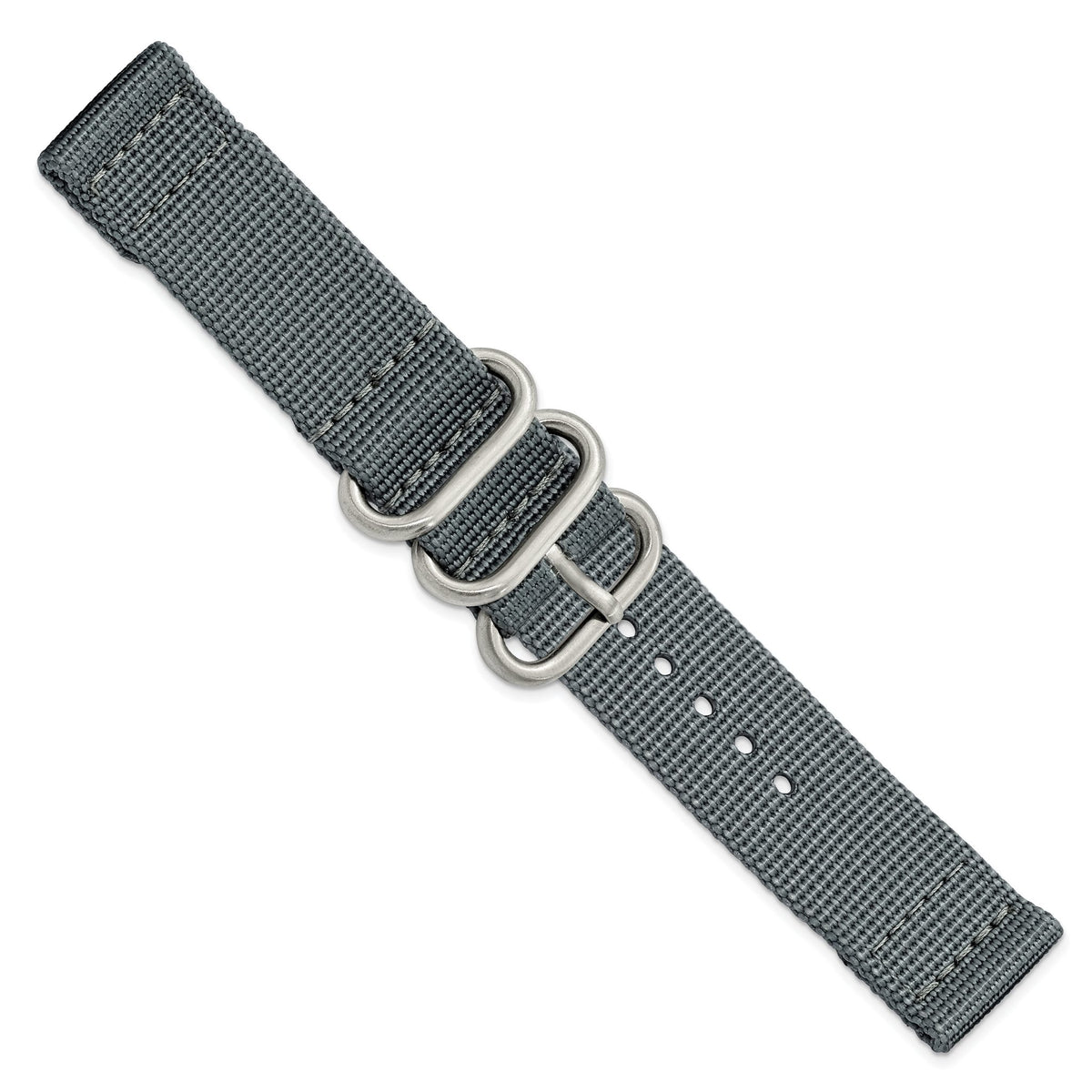 Grey Two-Piece Ballistic Nylon Watch Band in Fabric - Sophia Jewelers