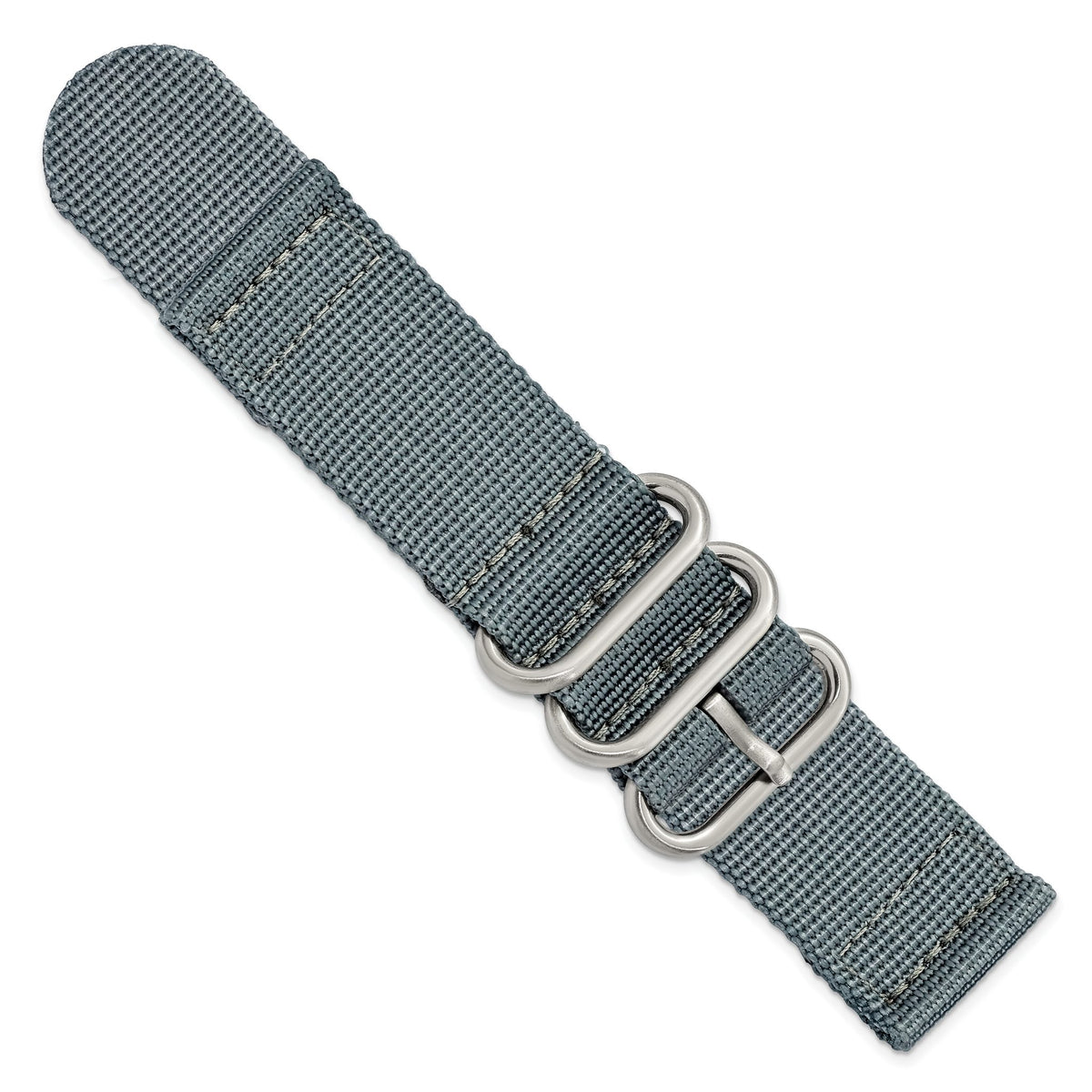 Grey Two-Piece Ballistic Nylon Watch Band in Fabric - Sophia Jewelers