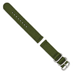 Two-Piece Olive Ballistic Nylon Watch Band in Fabric - Sophia Jewelers