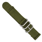 Two-Piece Olive Ballistic Nylon Watch Band in Fabric - Sophia Jewelers