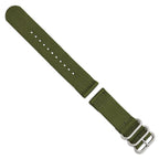 Two-Piece Olive Ballistic Nylon Watch Band in Fabric - Sophia Jewelers