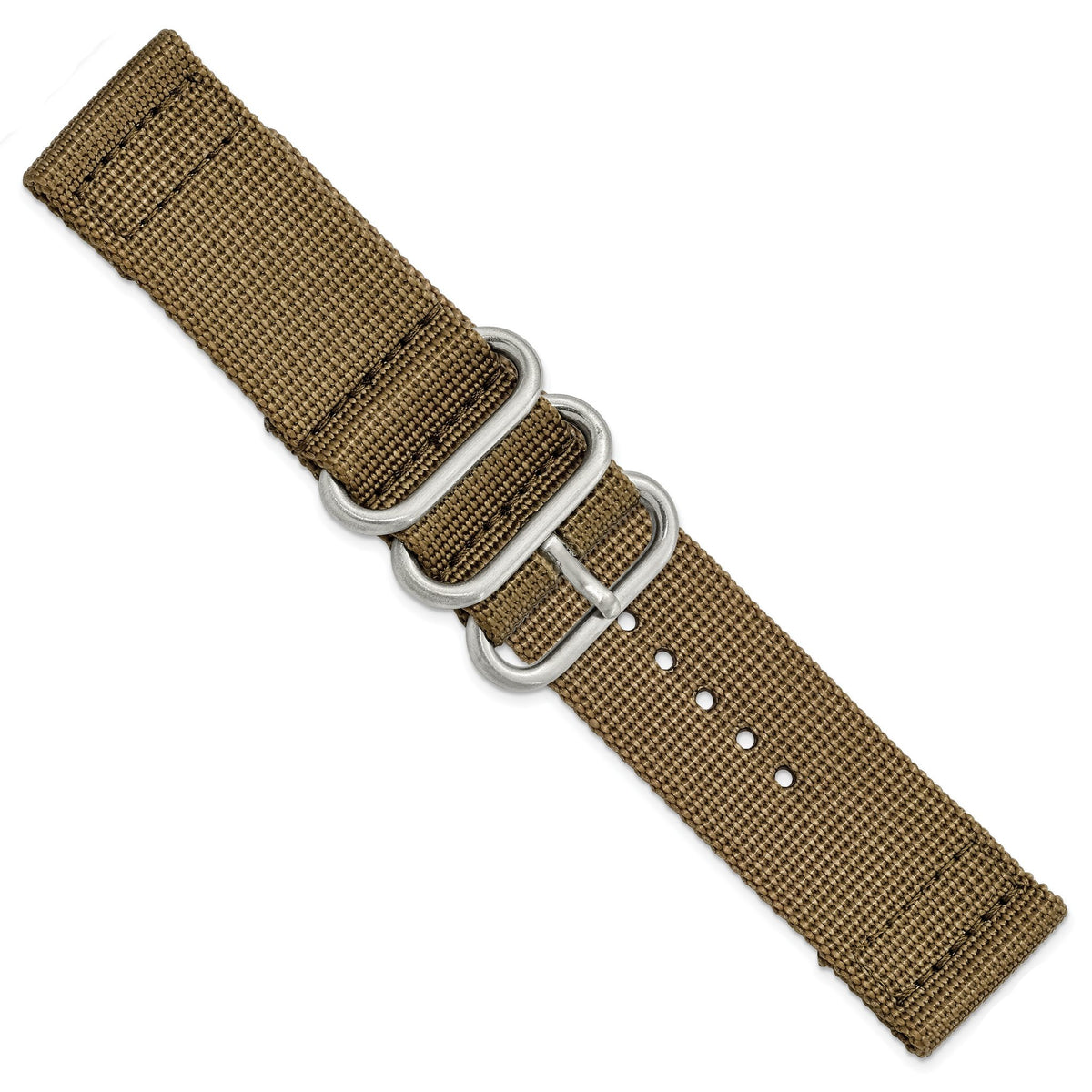 Two-Piece Ballistic Nylon Khaki Watch Band in Fabric - Sophia Jewelers