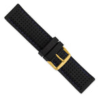 Ventilated Blue Stitching Watch Band in Silicone Rubber - Sophia Jewelers