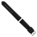 White Smooth Black Watch Band in Silicone Rubber - Sophia Jewelers