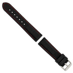 Red Stitching Watch Band in Silicone Rubber - Sophia Jewelers