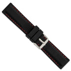 Red Stitching Watch Band in Silicone Rubber - Sophia Jewelers