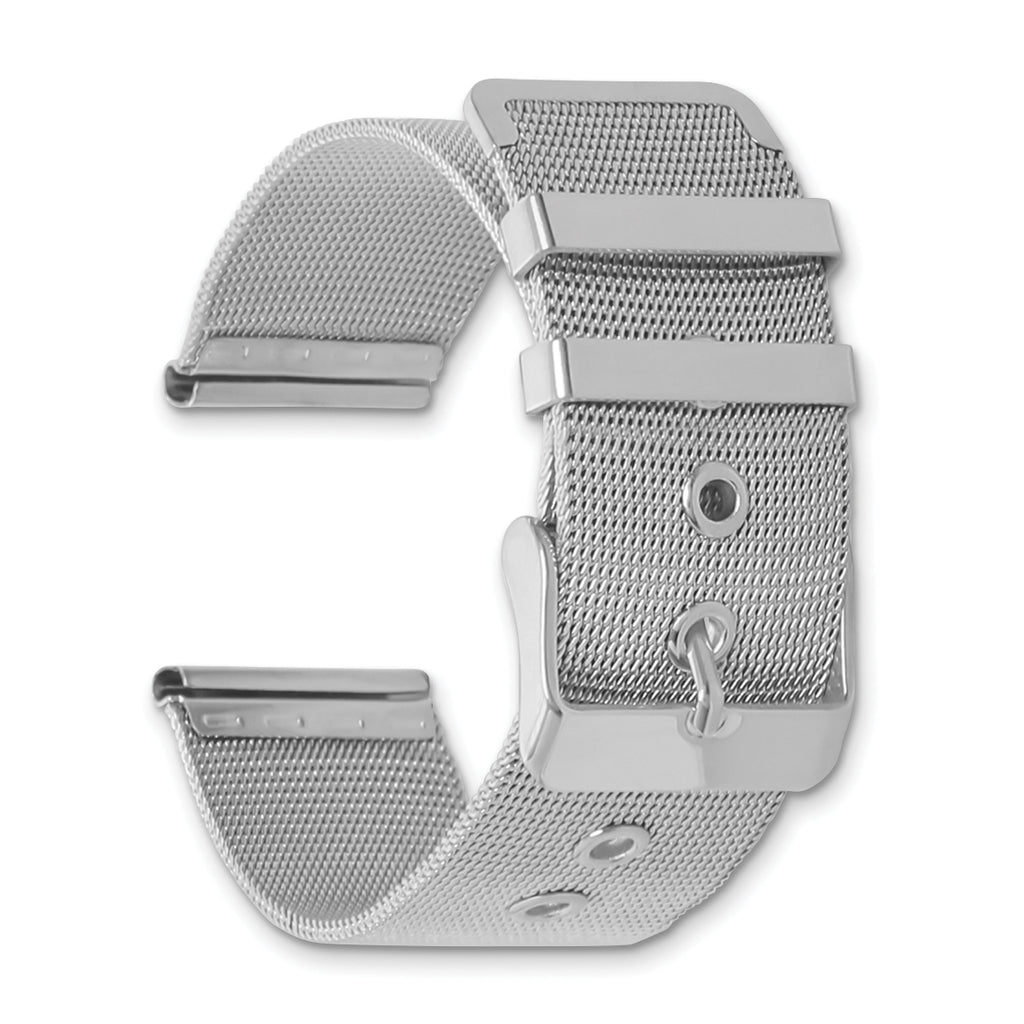 20mm Two-Piece Milanese Style Stainless Steel Fine Mesh 7.5 inch Watch Strap - Sophia Jewelers