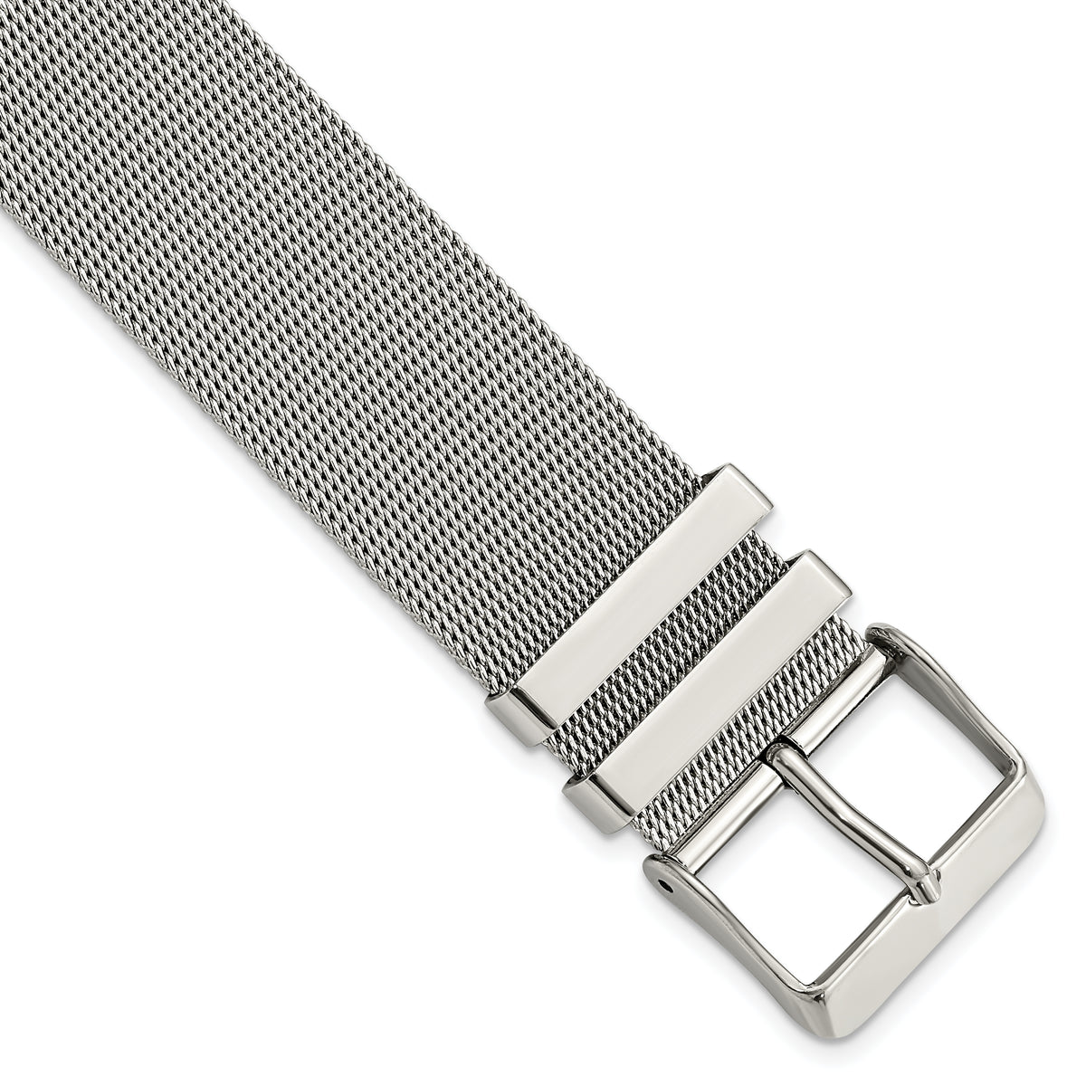 18mm Two-Piece Milanese Style Stainless Steel Fine Mesh 7.5 inch Watch Strap