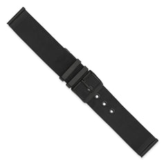 22mm Two-Piece Milanese Style Matte Black PVD-plated Stainless Steel Fine Mesh 7.5 inch Watch Strap