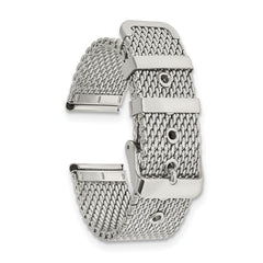 18mm Two-Piece Stainless Steel Mesh 7.5 inch Watch Strap