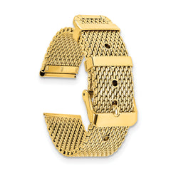 18mm Two-Piece Gold-tone Stainless Steel Mesh 7.5 inch Watch Strap