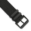 18mm Two-Piece Matte Black PVD-plated Stainless Steel Mesh 7.5 inch Watch Strap