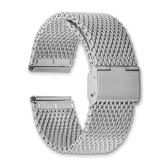 18mm Stainless Steel Mesh with Deployment Clasp 7.5 inch Watch Strap