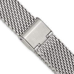 18mm Stainless Steel Mesh with Deployment Clasp 7.5 inch Watch Strap