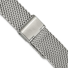 18mm Stainless Steel Mesh with Deployment Clasp 7.5 inch Watch Strap
