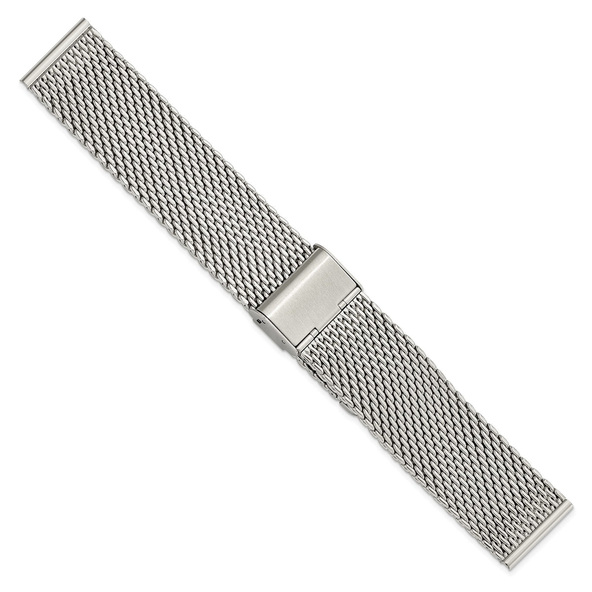 Mesh Watch Band with Deployment Buckle in Stainless Steel, Adjustable - Sophia Jewelers