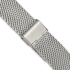 Mesh Watch Band with Deployment Buckle in Stainless Steel, Adjustable - Sophia Jewelers