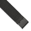 18mm Matte Black PVD-plated Stainless Mesh with Deployment Clasp 7.5 inch Watch Strap