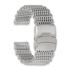 20mm Stainless Steel Shark Mesh with Divers Clasp 7 inch Watch Strap