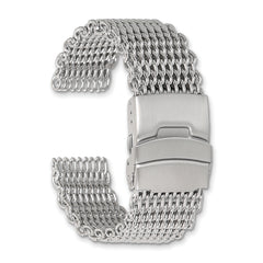 20mm Stainless Steel Shark Mesh with Divers Clasp 7 inch Watch Strap