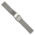 20mm Stainless Steel Shark Mesh with Divers Clasp 7 inch Watch Strap