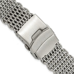 DeBeer 20mm Stainless Steel Shark Mesh with Divers Clasp 7 inch Watch Strap