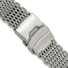 20mm Stainless Steel Shark Mesh with Divers Clasp 7 inch Watch Strap