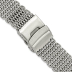 20mm Stainless Steel Shark Mesh with Divers Clasp 7 inch Watch Strap