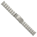 Folded Link Watch Band with Deployment Buckle in Stainless Steel - Sophia Jewelers