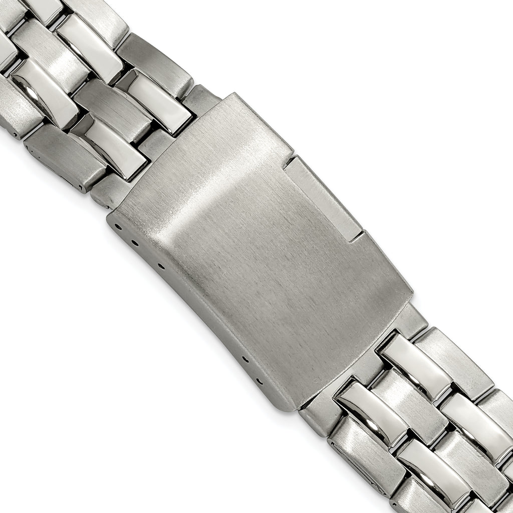 Folded Link Watch Band in Stainless Steel, 18mm